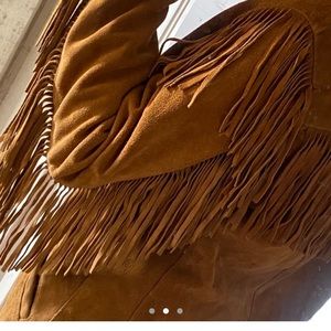 Vintage Genuine Suede Fringe Jacket